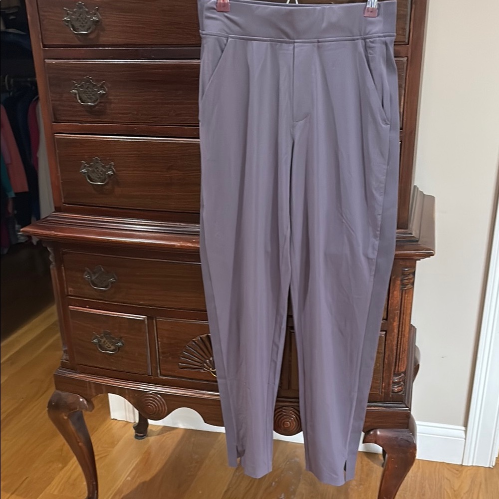 Athleta Gray Dress Jumpsuit Relaxed Fit Elastic Waist